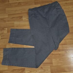 Vintage In Due Time Maternity 4 Pocket Pull On Pants Stretch Denim Grey Sz M